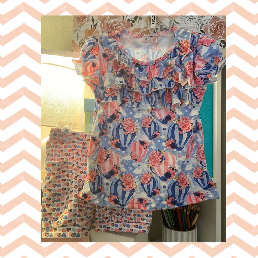 Floral Hot Air Balloon 2 Piece Set